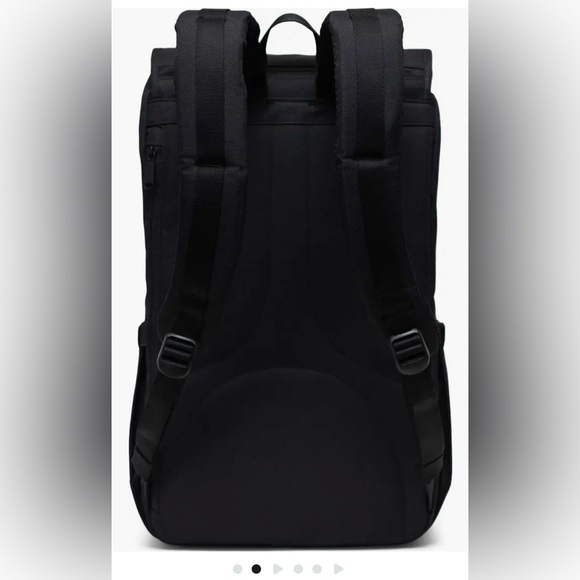 Herschel Supply Company Classic Black Backpack with Brown Straps - Picture 2 of 8